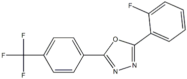 2-(2-fluorophenyl)-5-[4-(trifluoromethyl)phenyl]-1,3,4-oxadiazole Struktur