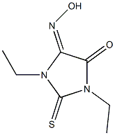 1,3-diethyl-2-thioxoimidazolidine-4,5-dione 4-oxime Struktur