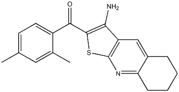 (3-amino-5,6,7,8-tetrahydrothieno[2,3-b]quinolin-2-yl)(2,4-dimethylphenyl)methanone Struktur