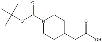 N-BOC-piperidine-4-acetic acid Struktur