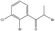 2-Bromo-1-(2-bromo-3-chlorophenyl)propan-1-one Struktur