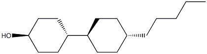 Trans-4-(trans-4-n-Pentylcyclohexyl)cyclohexanol Struktur