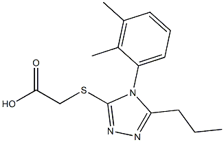 2-{[4-(2,3-dimethylphenyl)-5-propyl-4H-1,2,4-triazol-3-yl]sulfanyl}acetic acid Struktur