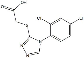 2-{[4-(2,4-dichlorophenyl)-4H-1,2,4-triazol-3-yl]sulfanyl}acetic acid Struktur