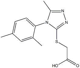 2-{[4-(2,4-dimethylphenyl)-5-methyl-4H-1,2,4-triazol-3-yl]sulfanyl}acetic acid Struktur