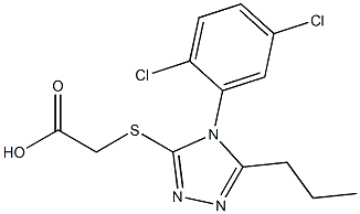 2-{[4-(2,5-dichlorophenyl)-5-propyl-4H-1,2,4-triazol-3-yl]sulfanyl}acetic acid Struktur