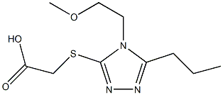 2-{[4-(2-methoxyethyl)-5-propyl-4H-1,2,4-triazol-3-yl]sulfanyl}acetic acid Struktur