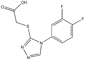 2-{[4-(3,4-difluorophenyl)-4H-1,2,4-triazol-3-yl]sulfanyl}acetic acid Struktur