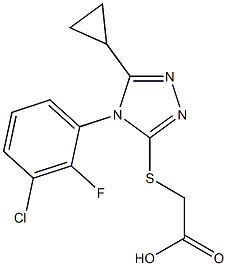 2-{[4-(3-chloro-2-fluorophenyl)-5-cyclopropyl-4H-1,2,4-triazol-3-yl]sulfanyl}acetic acid Struktur