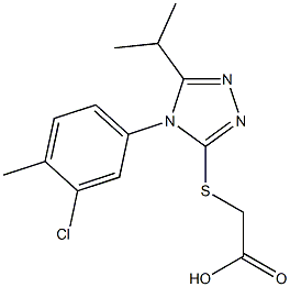 2-{[4-(3-chloro-4-methylphenyl)-5-(propan-2-yl)-4H-1,2,4-triazol-3-yl]sulfanyl}acetic acid Struktur