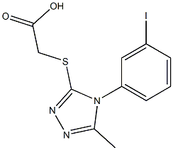 2-{[4-(3-iodophenyl)-5-methyl-4H-1,2,4-triazol-3-yl]sulfanyl}acetic acid Struktur