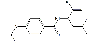 2-{[4-(difluoromethoxy)phenyl]formamido}-4-methylpentanoic acid Struktur