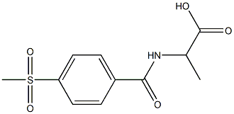 2-{[4-(methylsulfonyl)benzoyl]amino}propanoic acid Struktur