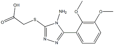 2-{[4-amino-5-(2,3-dimethoxyphenyl)-4H-1,2,4-triazol-3-yl]sulfanyl}acetic acid Struktur