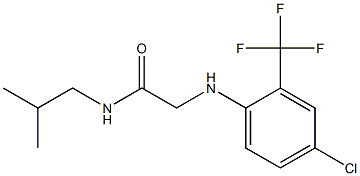 2-{[4-chloro-2-(trifluoromethyl)phenyl]amino}-N-(2-methylpropyl)acetamide Struktur