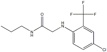 2-{[4-chloro-2-(trifluoromethyl)phenyl]amino}-N-propylacetamide Struktur