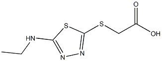 2-{[5-(ethylamino)-1,3,4-thiadiazol-2-yl]sulfanyl}acetic acid Struktur