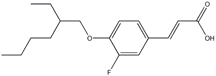 3-{4-[(2-ethylhexyl)oxy]-3-fluorophenyl}prop-2-enoic acid Struktur