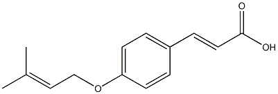 3-{4-[(3-methylbut-2-en-1-yl)oxy]phenyl}prop-2-enoic acid Struktur