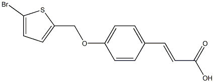 3-{4-[(5-bromothiophen-2-yl)methoxy]phenyl}prop-2-enoic acid Struktur