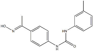 3-{4-[1-(hydroxyimino)ethyl]phenyl}-1-(3-methylphenyl)urea Struktur