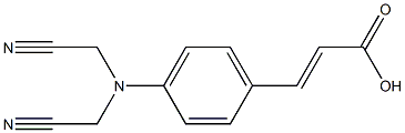 3-{4-[bis(cyanomethyl)amino]phenyl}prop-2-enoic acid Struktur