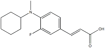 3-{4-[cyclohexyl(methyl)amino]-3-fluorophenyl}prop-2-enoic acid Struktur