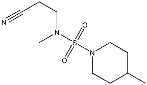 3-{methyl[(4-methylpiperidine-1-)sulfonyl]amino}propanenitrile Struktur