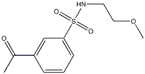 3-acetyl-N-(2-methoxyethyl)benzene-1-sulfonamide Struktur