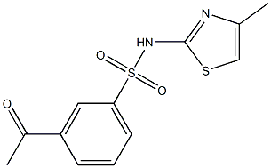 3-acetyl-N-(4-methyl-1,3-thiazol-2-yl)benzene-1-sulfonamide Struktur