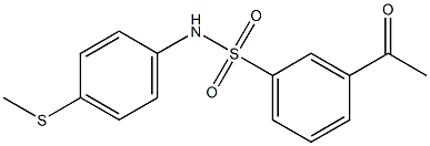 3-acetyl-N-[4-(methylsulfanyl)phenyl]benzene-1-sulfonamide Struktur