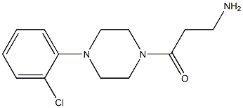 3-amino-1-[4-(2-chlorophenyl)piperazin-1-yl]propan-1-one Struktur