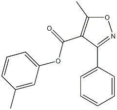 4-Isoxazolecarboxylic  acid,  5-methyl-3-phenyl-,  3-methylphenyl  ester Struktur