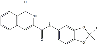 3-Isoquinolinecarboxamide,  N-(2,2-difluoro-1,3-benzodioxol-5-yl)-1,2-dihydro-1-oxo- Struktur