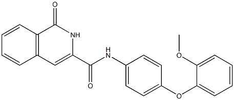 3-Isoquinolinecarboxamide,  1,2-dihydro-N-[4-(2-methoxyphenoxy)phenyl]-1-oxo- Struktur