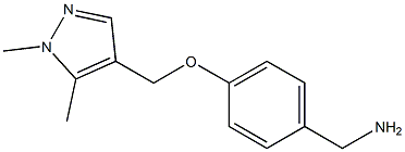 Benzenemethanamine,  4-[(1,5-dimethyl-1H-pyrazol-4-yl)methoxy]- Struktur