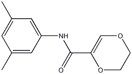 1,4-Dioxin-2-carboxamide,  N-(3,5-dimethylphenyl)-5,6-dihydro- Struktur