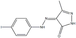 3-methyl-1H-pyrazole-4,5-dione 4-[N-(4-iodophenyl)hydrazone] Struktur