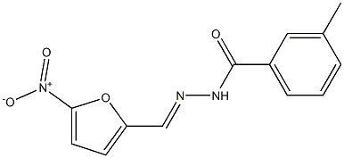 3-methyl-N'-[(E)-(5-nitro-2-furyl)methylidene]benzohydrazide Struktur