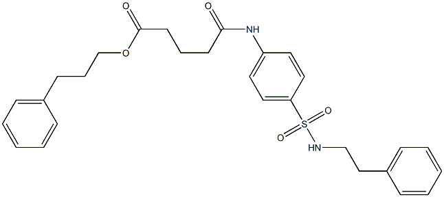 3-phenylpropyl 5-oxo-5-{4-[(phenethylamino)sulfonyl]anilino}pentanoate Struktur