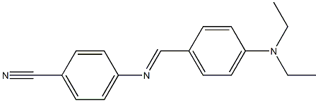 4-({(E)-[4-(diethylamino)phenyl]methylidene}amino)benzonitrile Struktur