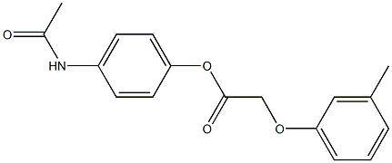 4-(acetylamino)phenyl 2-(3-methylphenoxy)acetate Struktur