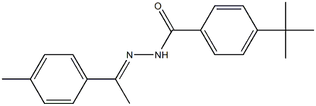 4-(tert-butyl)-N'-[(E)-1-(4-methylphenyl)ethylidene]benzohydrazide Struktur