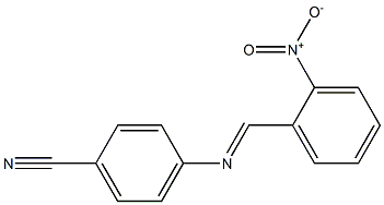 4-{[(E)-(2-nitrophenyl)methylidene]amino}benzonitrile Struktur