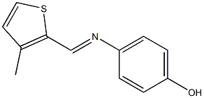 4-{[(E)-(3-methyl-2-thienyl)methylidene]amino}phenol Struktur