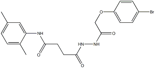 4-{2-[2-(4-bromophenoxy)acetyl]hydrazino}-N-(2,5-dimethylphenyl)-4-oxobutanamide Struktur