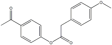 4-acetylphenyl 2-(4-methoxyphenyl)acetate Struktur