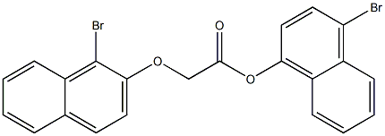 4-bromo-1-naphthyl 2-[(1-bromo-2-naphthyl)oxy]acetate Struktur