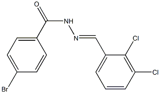 4-bromo-N'-[(E)-(2,3-dichlorophenyl)methylidene]benzohydrazide Struktur