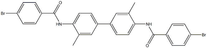 4-bromo-N-{4'-[(4-bromobenzoyl)amino]-3,3'-dimethyl[1,1'-biphenyl]-4-yl}benzamide Struktur